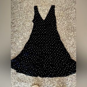 No name layered polka dot dress. Sleeveless and fully lined.